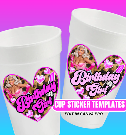 Cup Stickers - 20 Templates - Edit On Canva