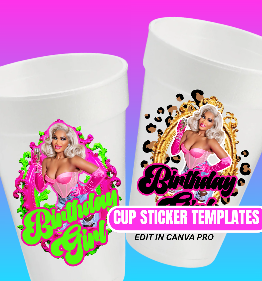 Cup Stickers - 20 Templates - Edit On Canva