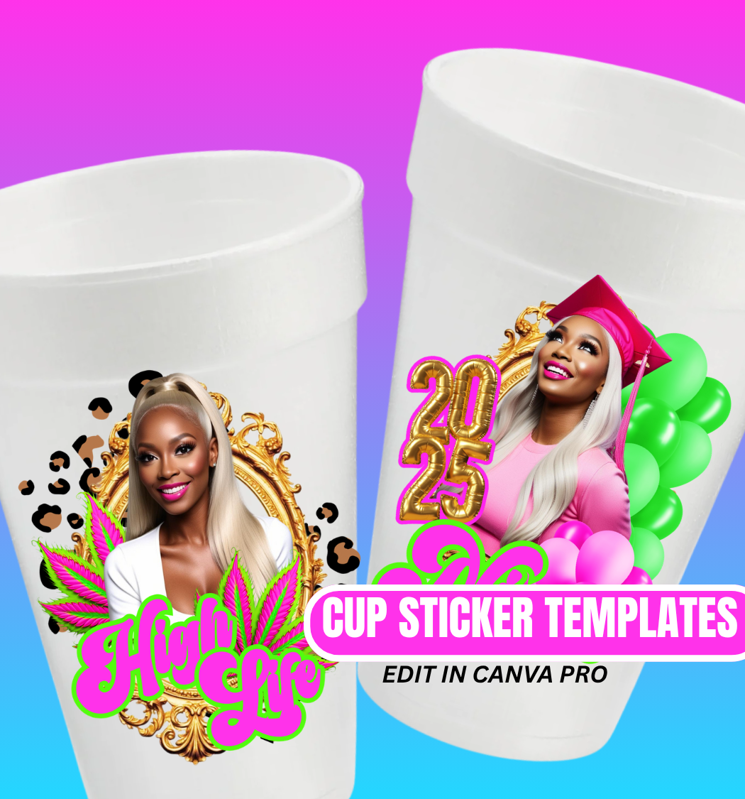 Cup Stickers - 20 Templates - Edit On Canva