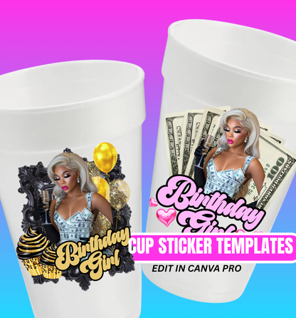 Cup Stickers - 20 Templates - Edit On Canva