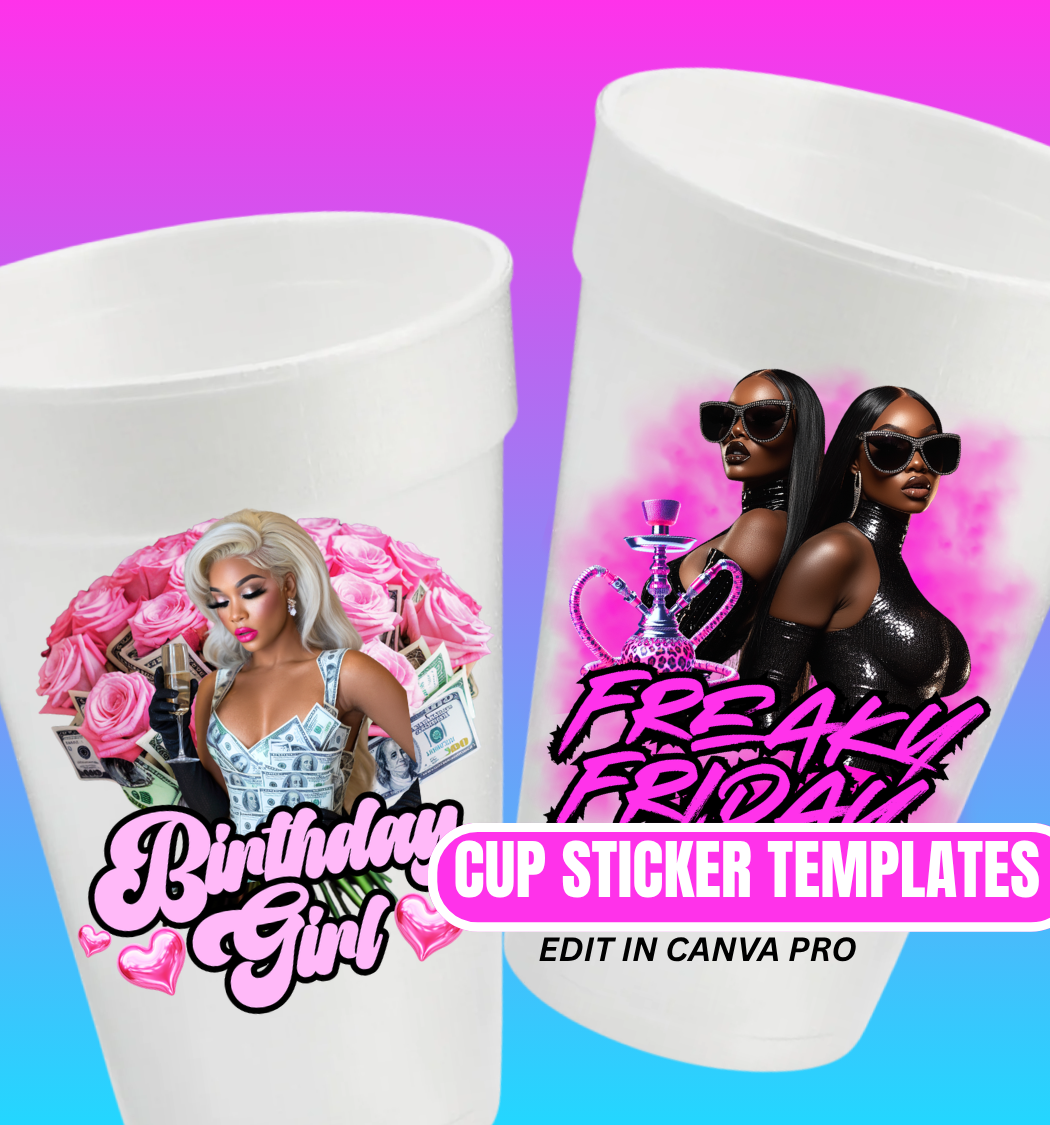 Cup Stickers - 20 Templates - Edit On Canva