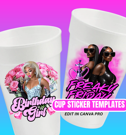 Cup Stickers - 20 Templates - Edit On Canva