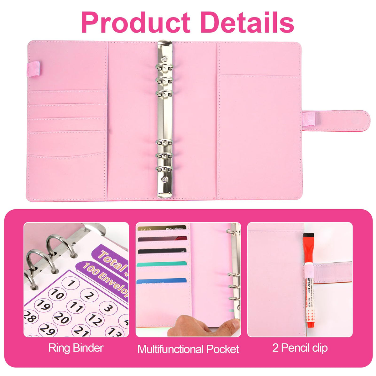 Money Saving Challenge Binder - 100 envelopes