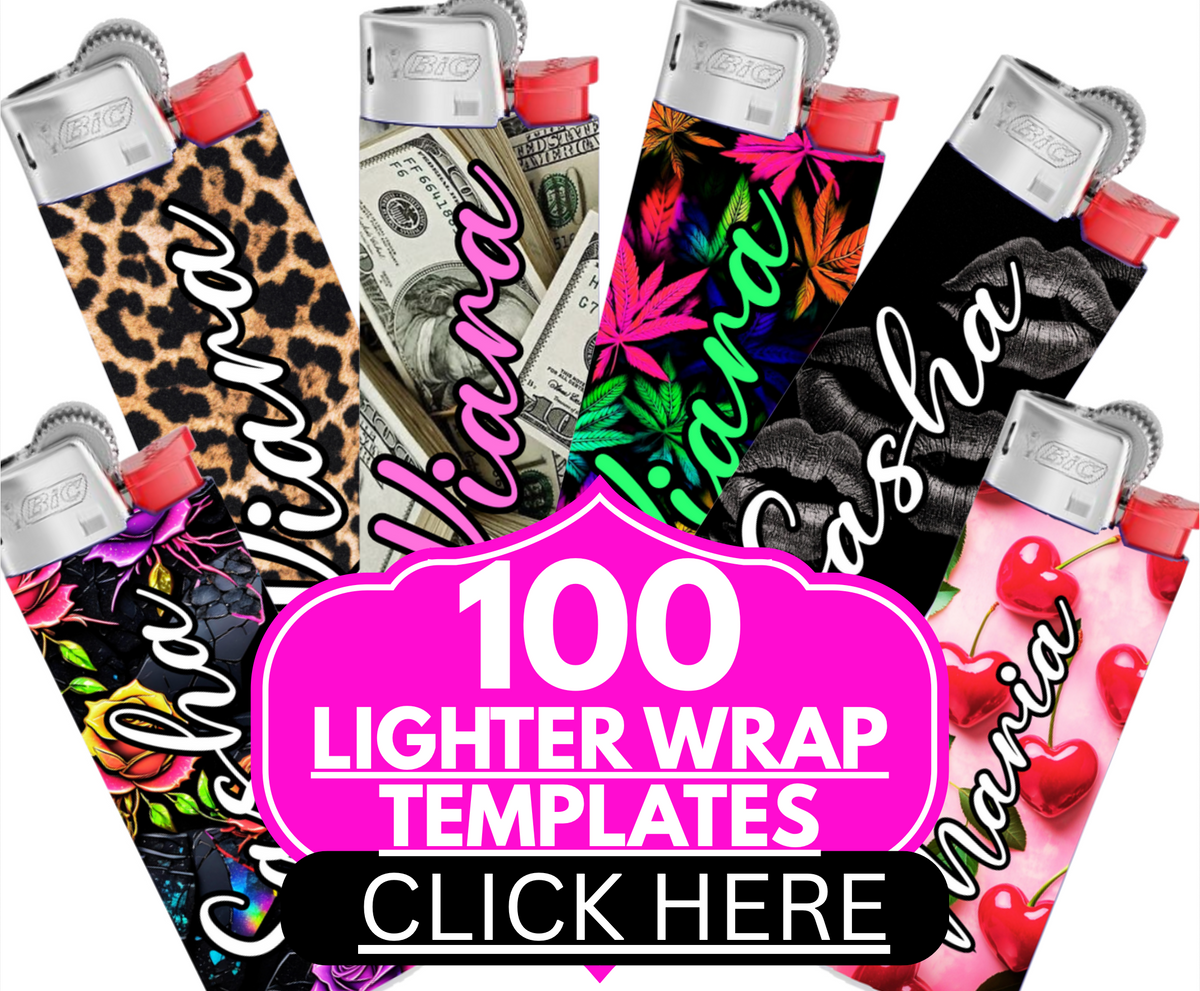 Lighter Wraps - 100 Templates Design- Edit On Canva - Printables
